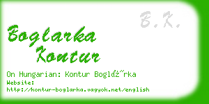 boglarka kontur business card